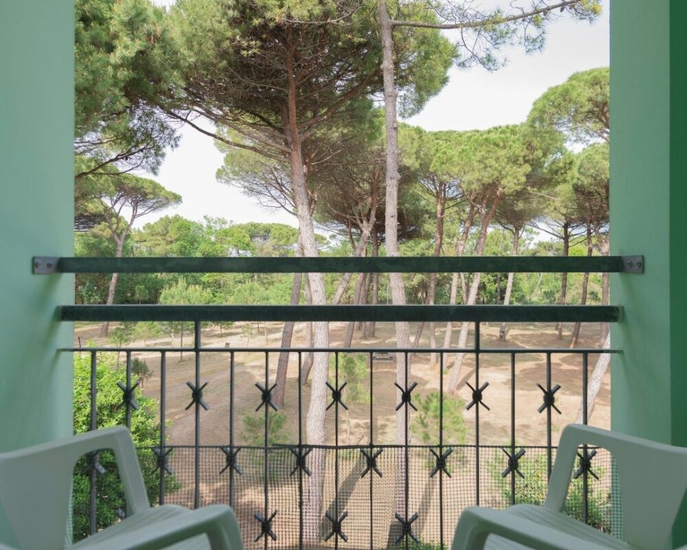 balcone vista pineta